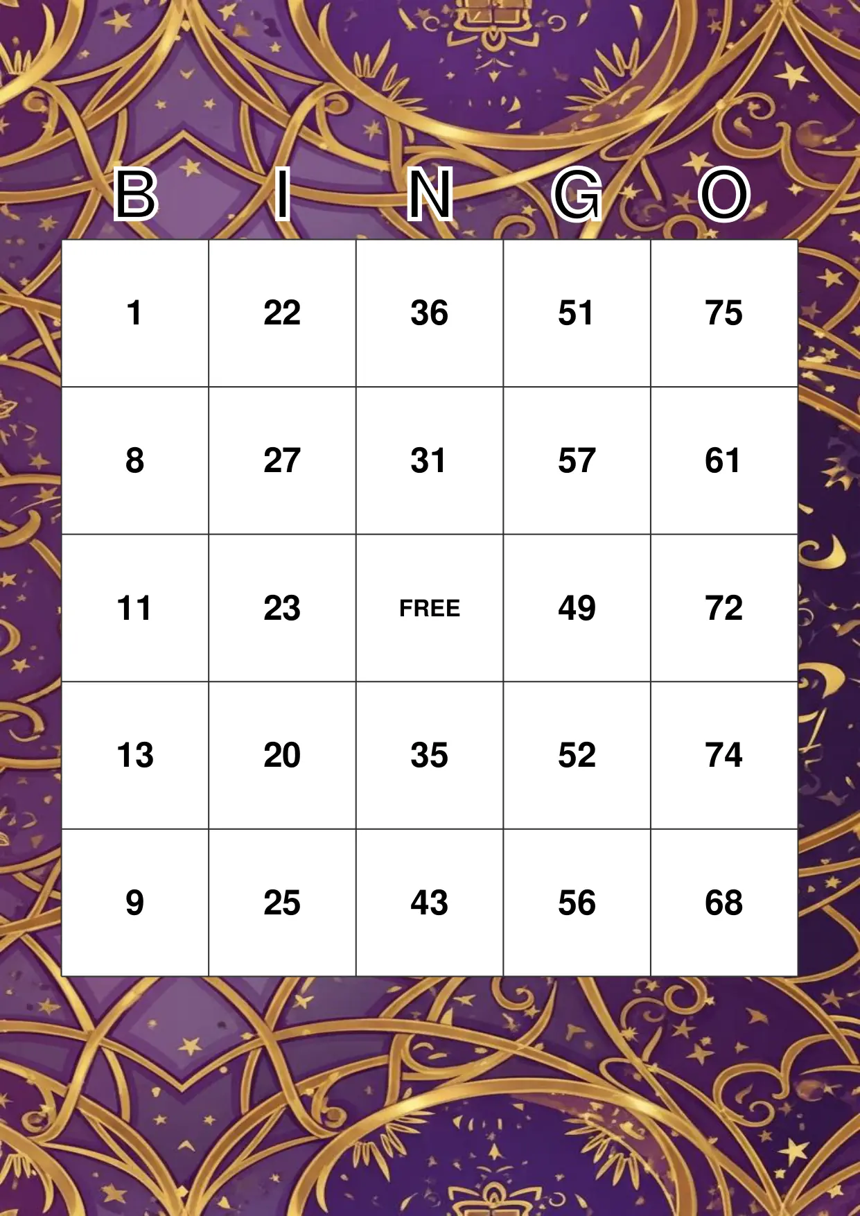 50th Birthday Bingo: The Golden Jubilee