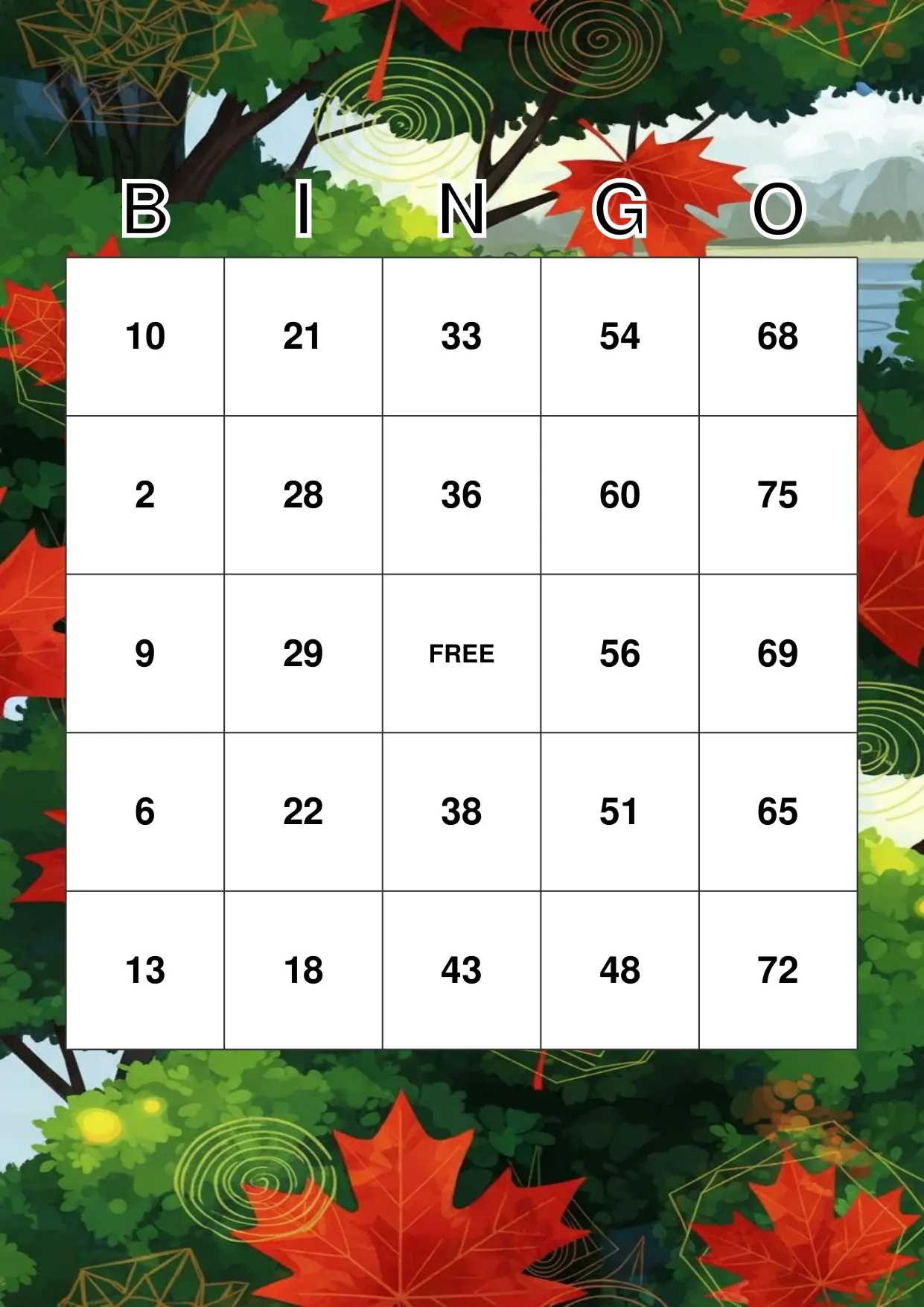 Canadian Bingo: The Great White North